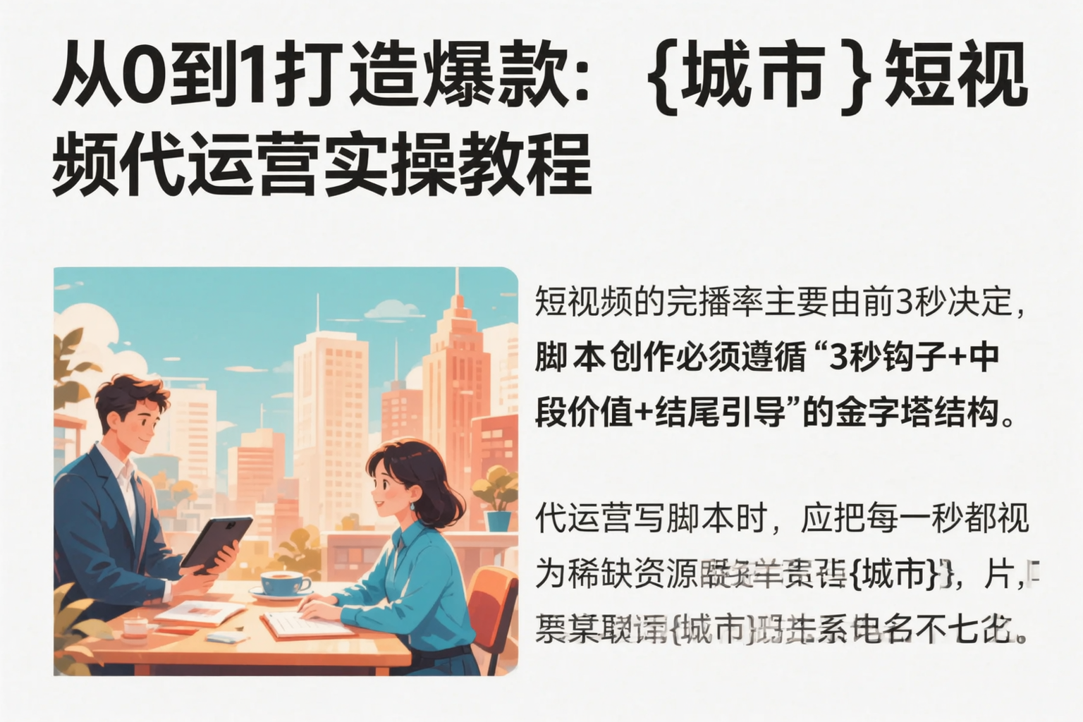 从0到1打造爆款：海西短视频代运营实操教程