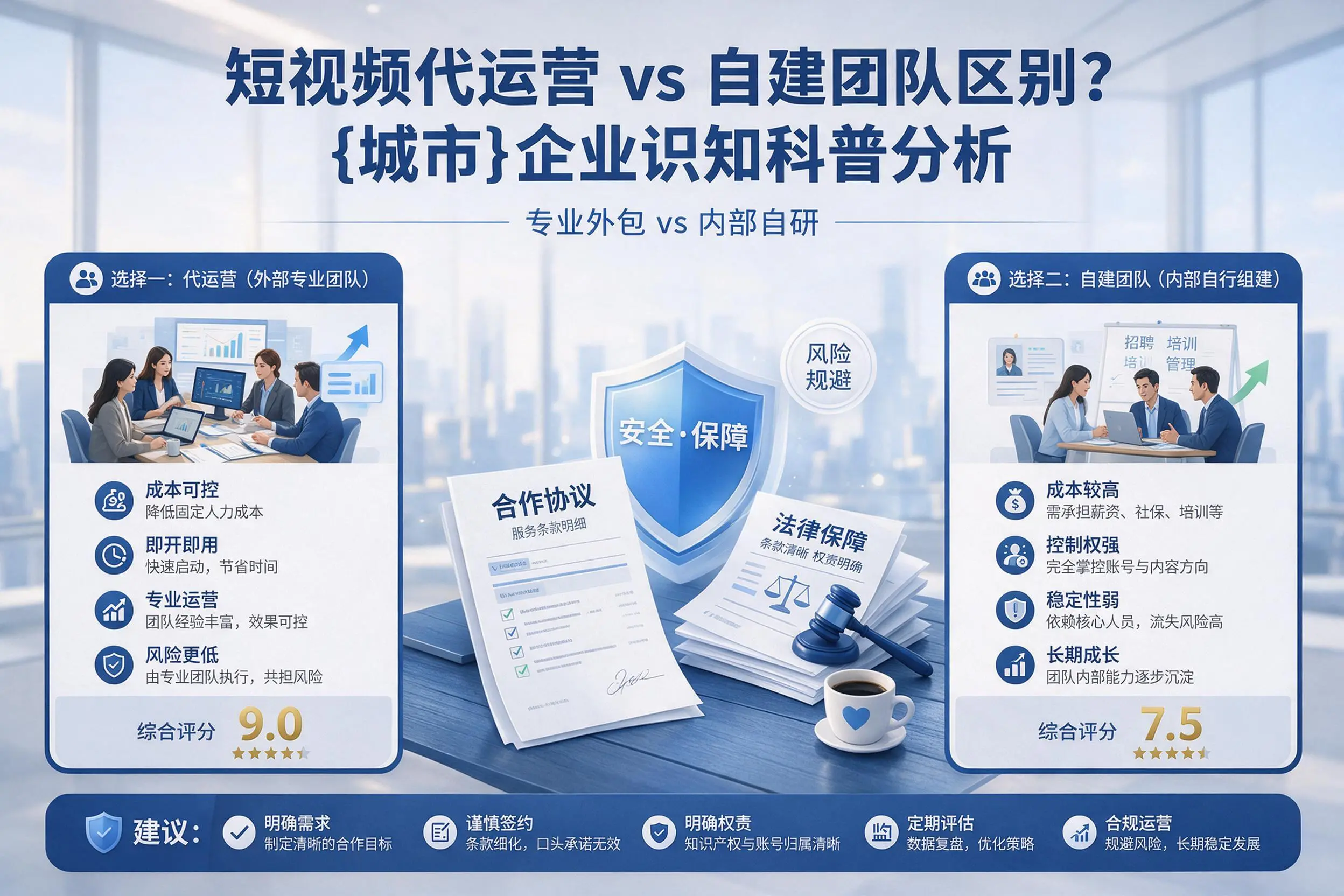 短视频代运营与自建团队区别？海西企业认知科普分析