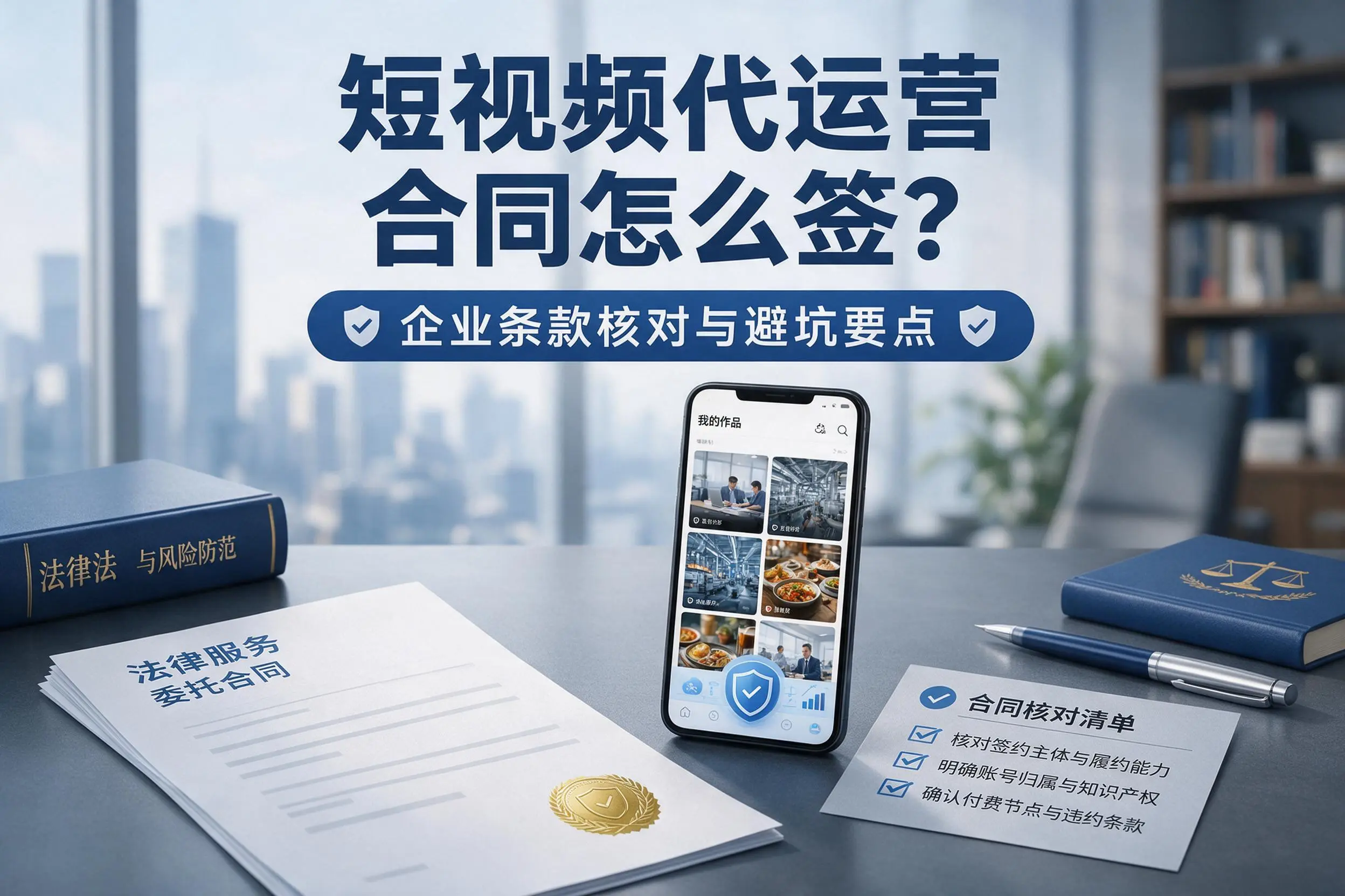 短视频代运营合同怎么签？海西企业条款核对与避坑要点