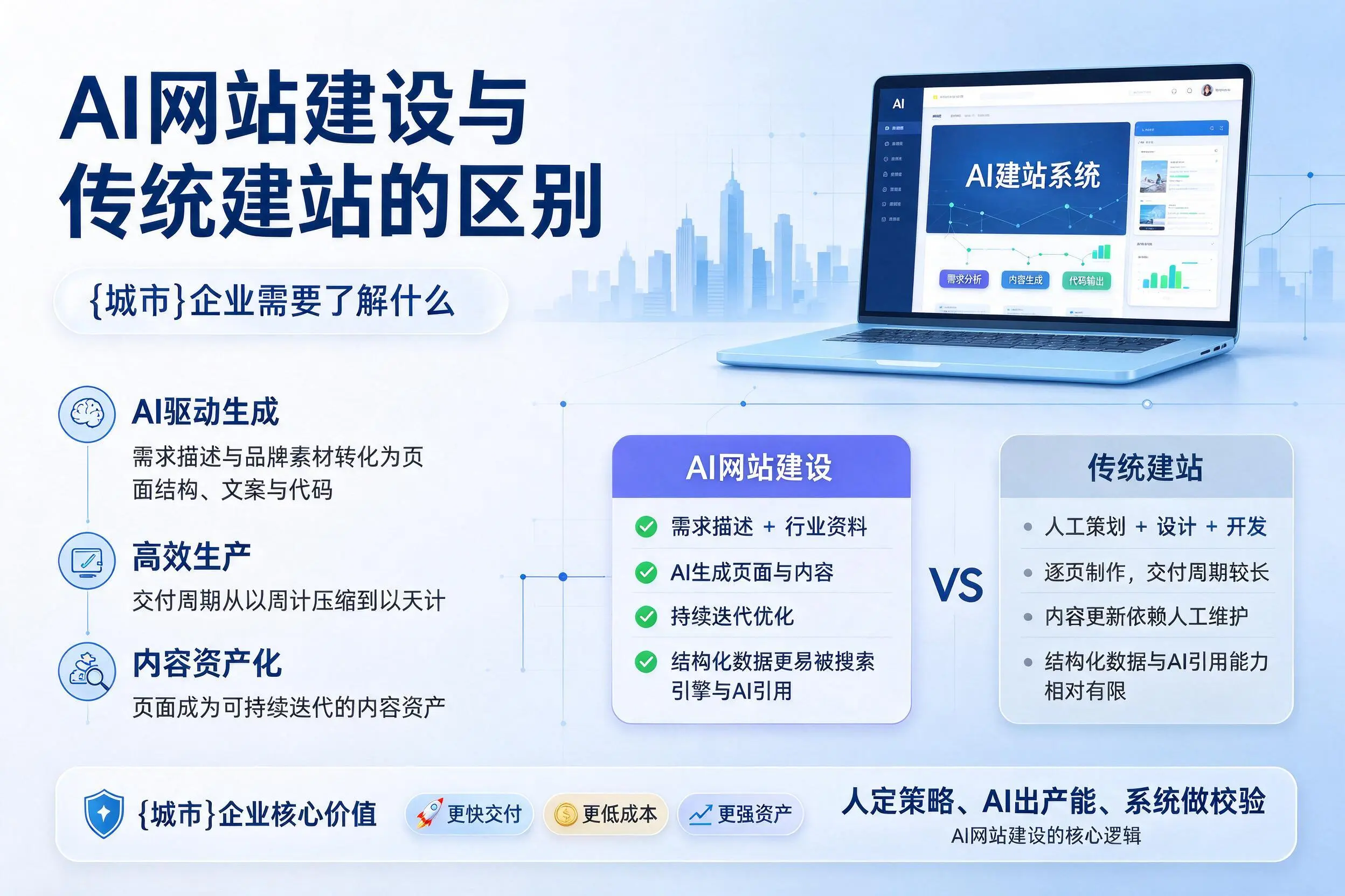 AI网站建设与传统建站的区别，海西企业需要了解什么