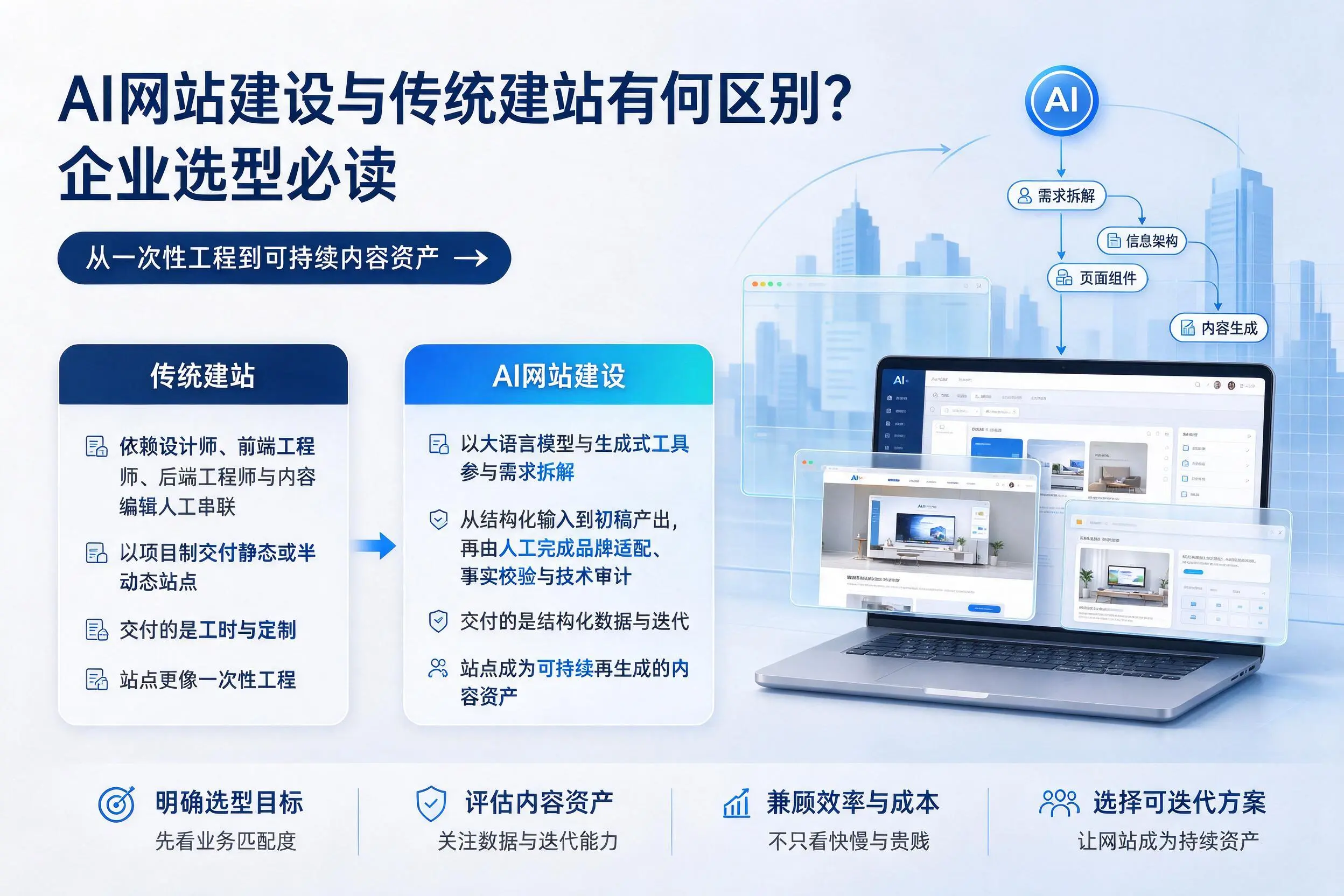 AI网站建设与传统建站有何区别?海西企业选型必读