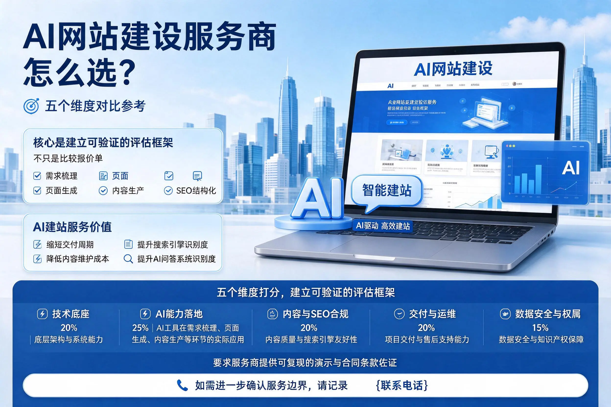 海西AI网站建设服务商怎么选？五个维度对比参考