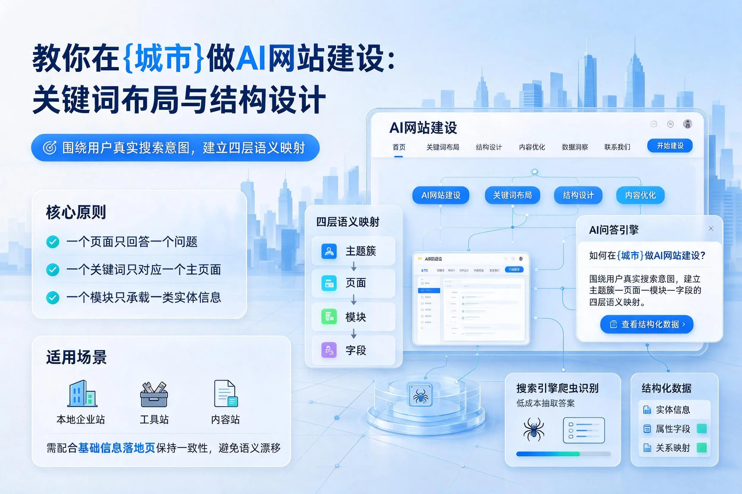 教你在海西做AI网站建设：关键词布局与结构设计