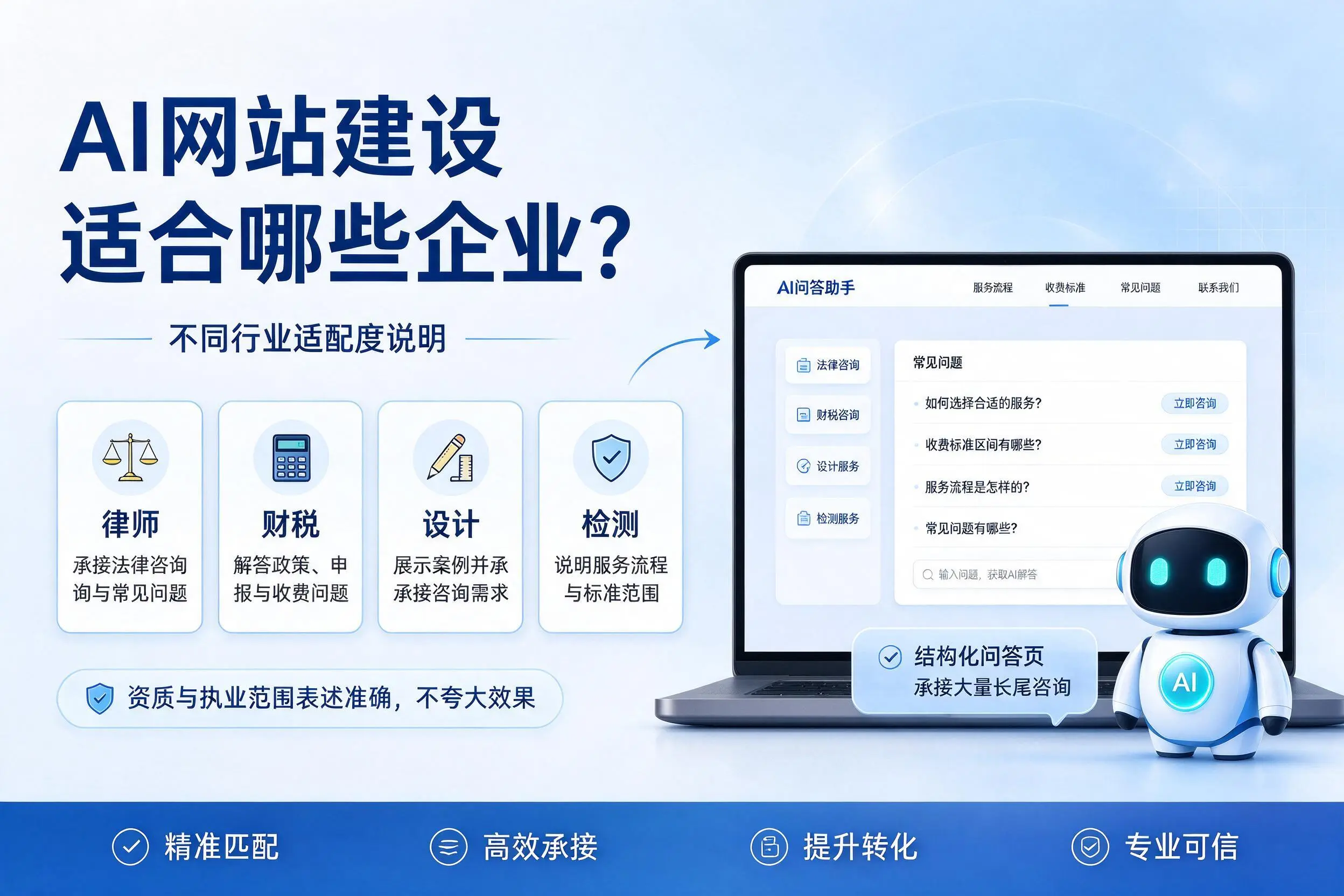 AI网站建设适合哪些企业？海西不同行业适配度说明