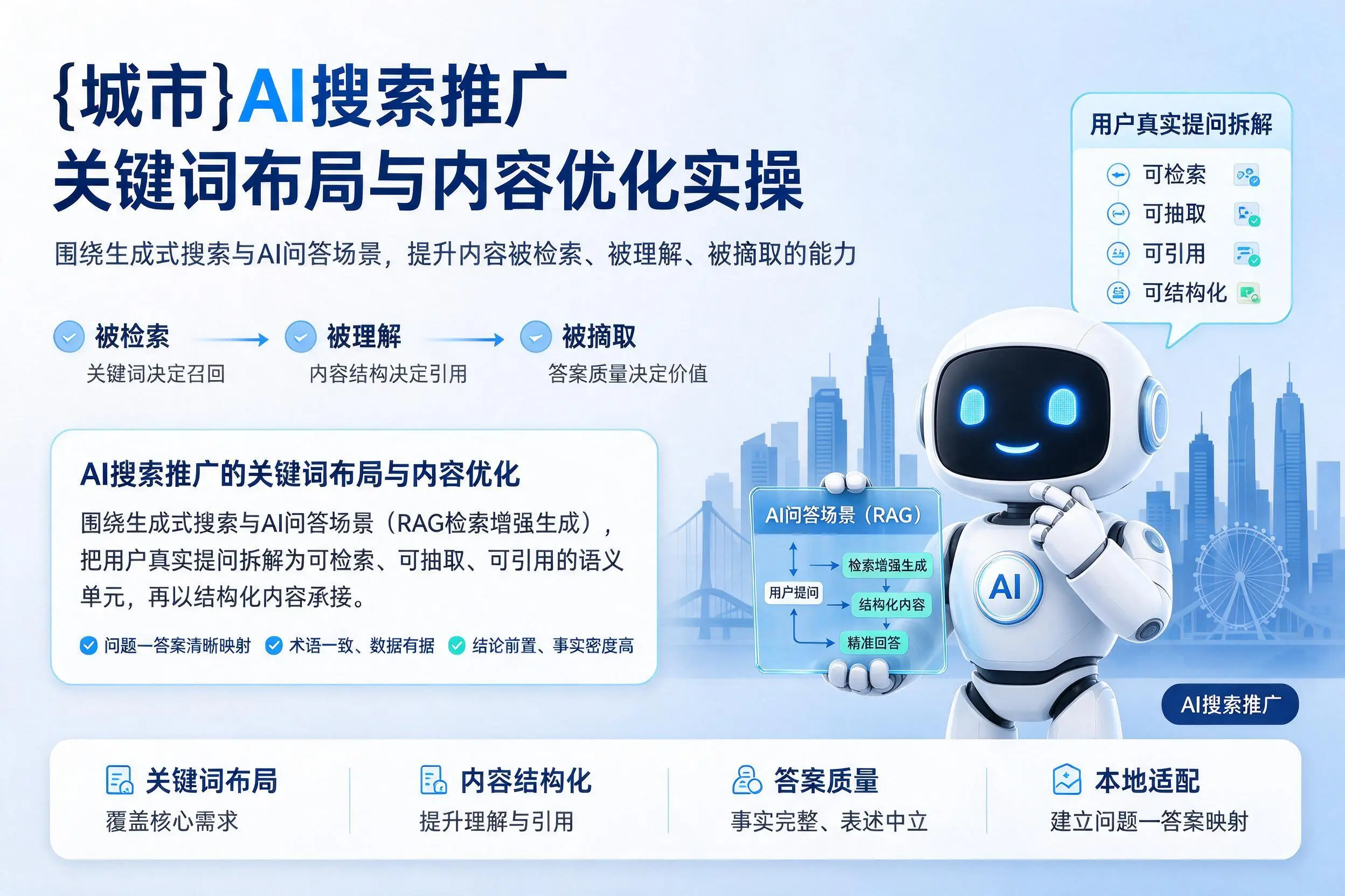 海西AI搜索推广关键词布局与内容优化实操